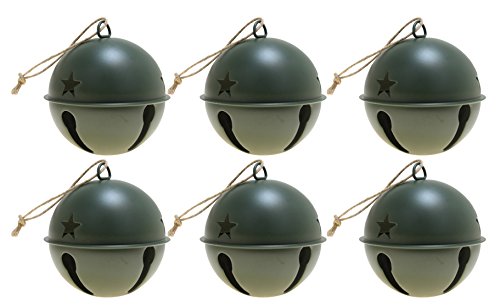 Haute D&eacute;cor 6pc Jingle Bell Christmas Tree Ornament Green
