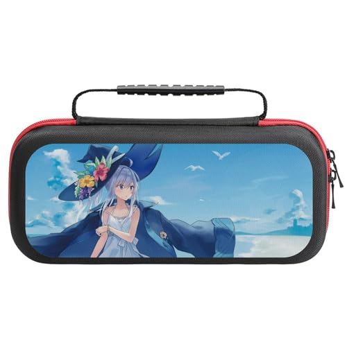 Switch ケース かわいい 魔女の旅々 イレイナ 綺麗 スイッチ 収納ケース カバー ナイロン素材 全面保護 防塵/防水/防汚/耐衝撃 26x11.5x5.2cm Switchに対応 保護用ハードケース 大容量な収納力 アクセサリーポーチ Switch