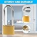 QBXMY7 2 Pcs Padlock with Keys, 6.4 Inch Long Keyed Padlocks, Shackle Pad Lock with Keys, Lock and Key Set for Outdoor Fence Storage Unit Toolbox Shed Gym Locker Padlocks with Key