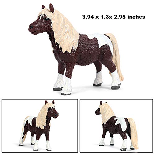 Rich Boxer Pony Figurine Realistic Plastic Pony Horse Figurine for Collection Science Educational Prop