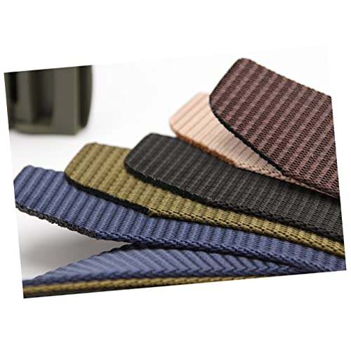 BESTYASH 2pcs Lightweight Nylon Canvas Belt Men Waist Belt Plastic Buckle Elastic for Outdoor Activities2