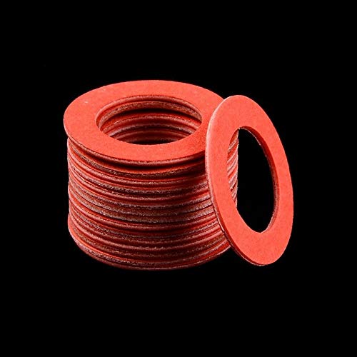 Rondelles Joint, 600pcs 12 Tailles Rouge Acier Papier Fibre Plat Rondelle Kit Isolation Rondelle Joint Écrou Boulon Ensemble Plat Anneau Joint Assortiment Kit Dur