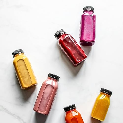 Green Direct 8oz Clear Plastic Reusable Juice Bottles with Caps | Empty Water Bottles for Juicing, Smoothies, Shakes | BPA-Free, Durable & Leakproof | Pack of 35