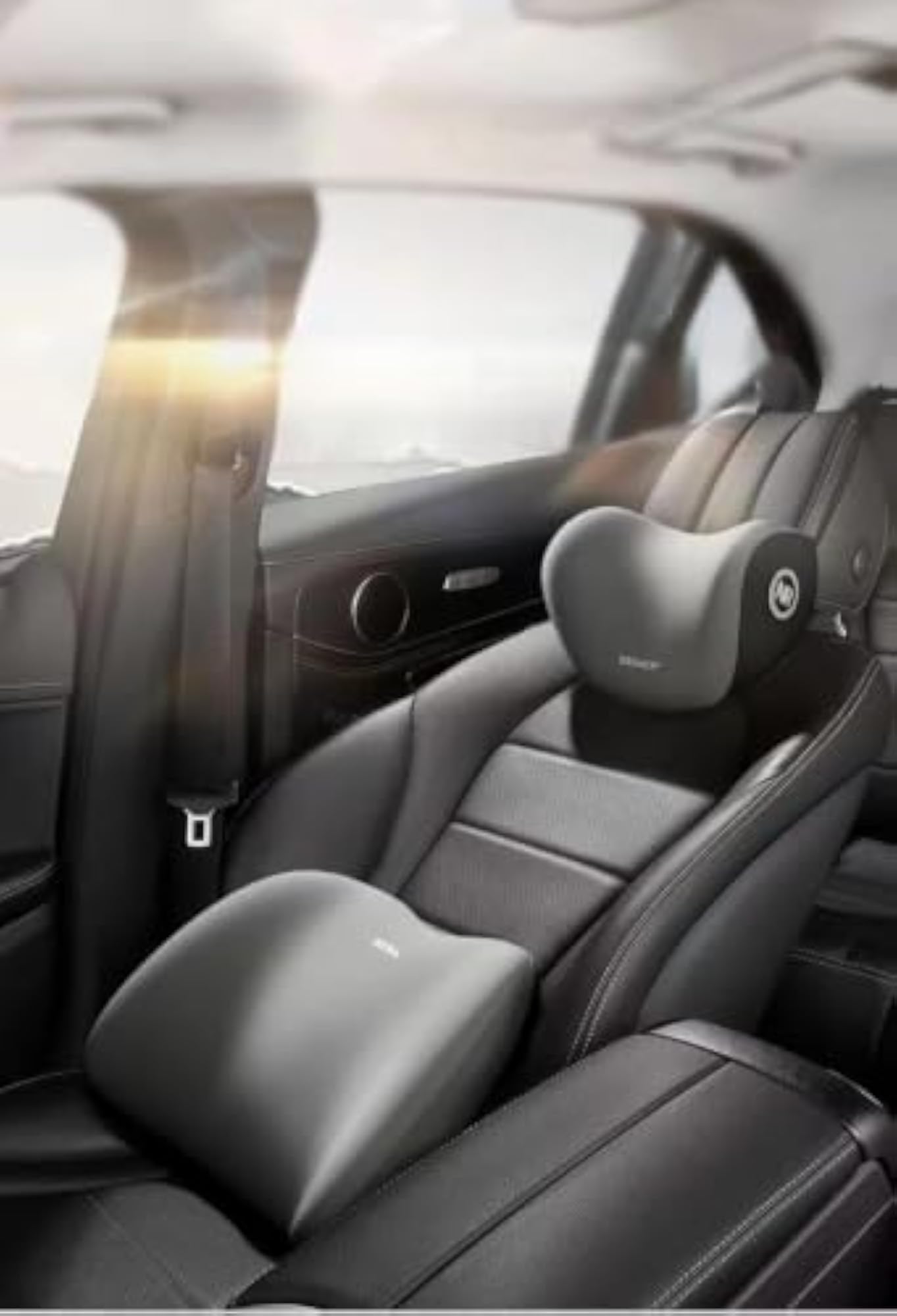 Car Headrest & Lumbar Support Cushion Set