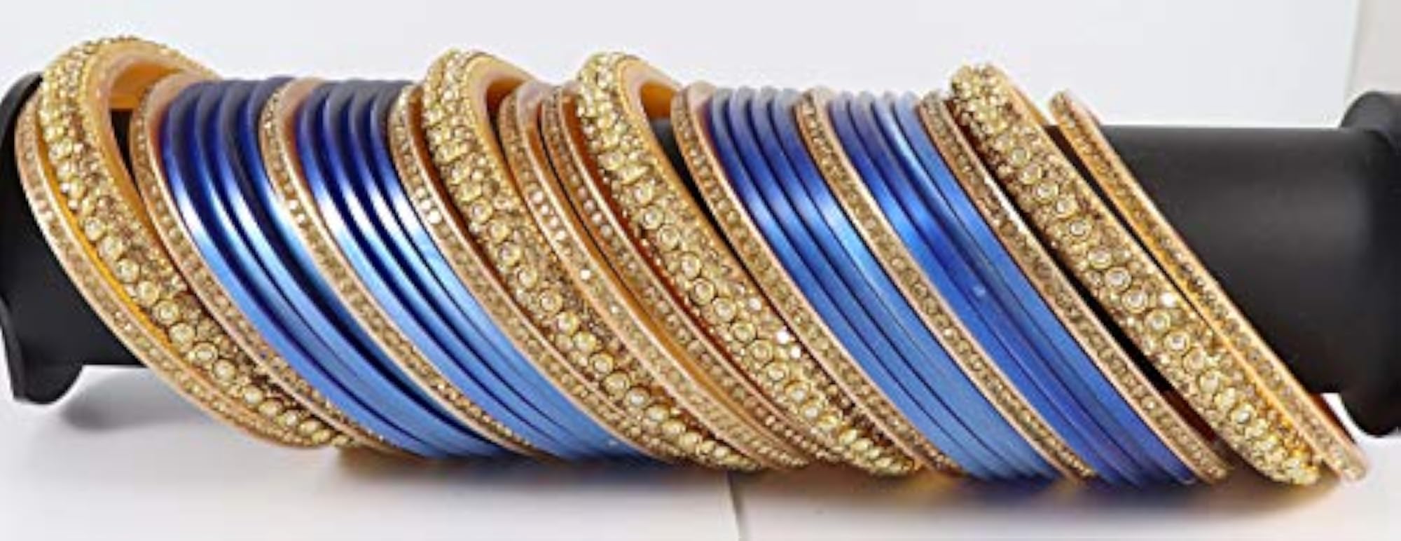 Traditional Acrylic Plastic Chuda Set with Zircon Stone Bangles