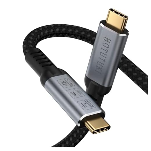 HOTUTUKI usbc to usbc Data Cable 3.3FT Compatible with Thunderbolt 4/3,Type c to Type c,USBC 3.2 Monitor Cable Support 20Gbps 240W PD Fast Charging Cord, 4K@120Hz for eGPU, Monitor,ssd