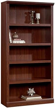 Realspace Premium Bookcases 70 1/16" 5 Shelf Transitional Bookcase, Cherry/Medium Finish, Standard Delivery
