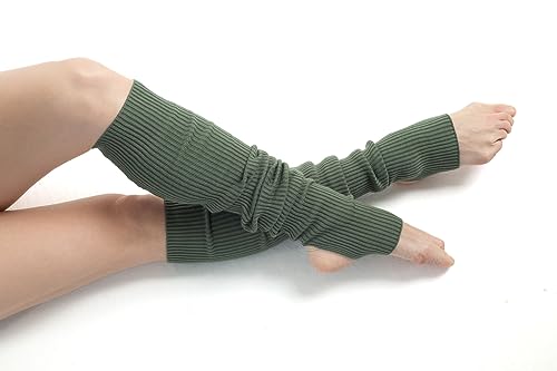 Image of Leg Warmers & Socks for Women's Dance & Yoga - Open Toe & Heel - Eighty's 80s Ribbed Party & Sports Socks