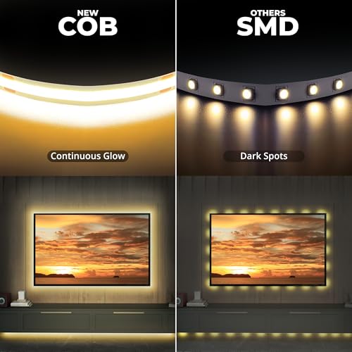 Kit Tira de LED COB 5m Blanco Cálido Dimmable con Control RF miniatura 6