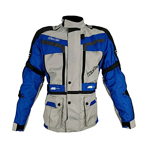 WinNet Giacca Giubbotto da Moto da Donna 3 Strati con Protezioni Omologate di 2° Livello