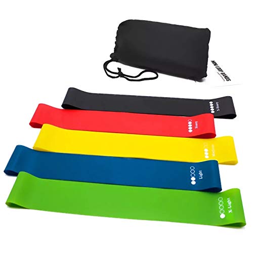 NitroXFit Exercise Resistance Loop Bands for BeachBody Out Door and Indoor Fitness, Stretchy, Skin Friendly, Up to 40lbs, Latex, Physical Therapy 12in