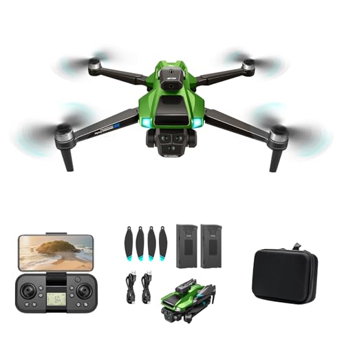 LYHFPV Drohne mit 4K HD Kamera,40 Minuten Flugzeit, für Erwachsene und Anfänger,Faltbare 2.4G WIFI Mini RC Quadrocopter mit Bürstenlosem Motor,Doppel kamera,Gesten-Selfie