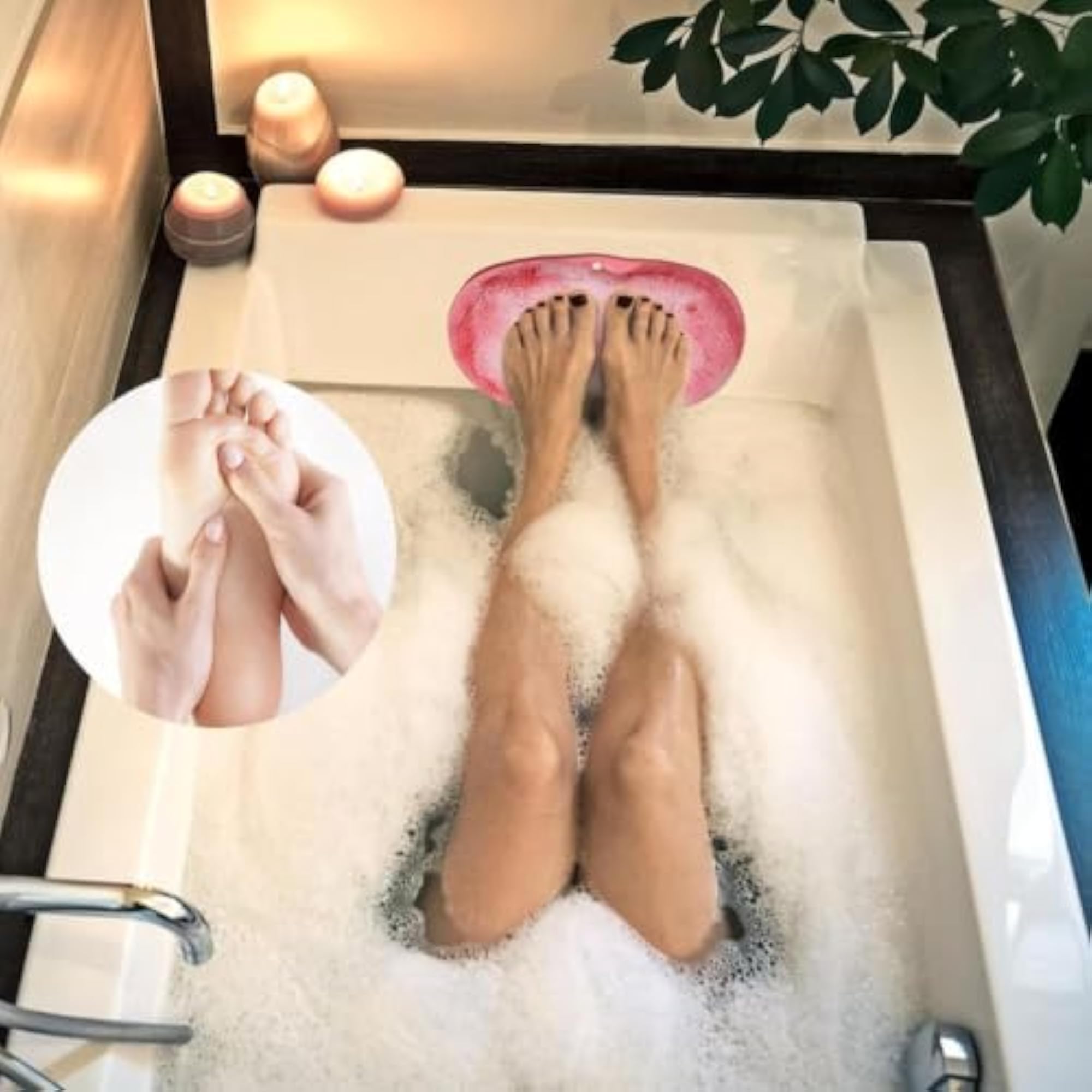 Shower Foot Scrubber with Non-Slip Suction Cups