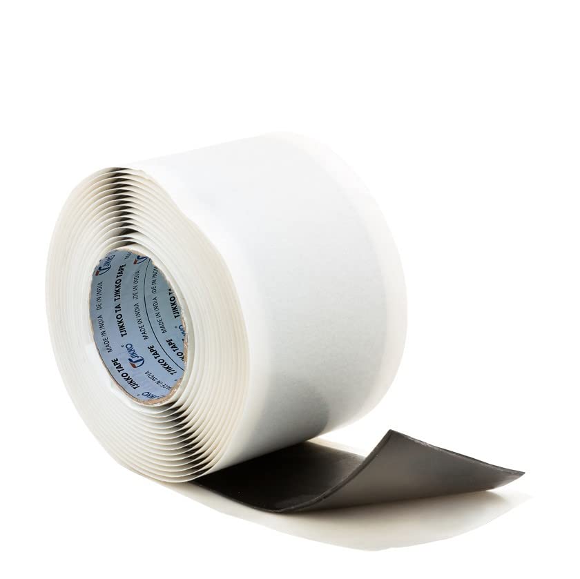 TJIKKO Mastic Tape, Quick & easy insulating, Duct sealing, Moisture & corrosion resistant, Sticks to irregular surfaces, Waterproofing Double sided Butyl Tape (50 mm x 10 Meter) (Black) (B0B5H7RSYW) Amazon Price History, Amazon Price Tracker