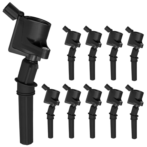 Image of 10 Ignition Coils-Fix Misfires for Ford E-Series /F-150 /F-250 /F-350 /Expedition /Explorer /Mustang&Lincoln Navigator /Town Car&Mercury Grand Marquis /Mountaineer (4.6L /5.4L V8 /6.8L V10)-Repl DG508
