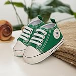 Meckior Baby Girls Boys Canvas Sneakers Soft Sole High-Top Ankle Infant First Walkers Crib Shoes - Image 4