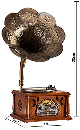 SXLCKJ Gramophone, rétro Big Horn Gramophone Retro Vinyl Record Machine Multifonction Bluetooth CD Radio P (Lecteur de… - Les Beatles, Paul McCartney, John Lennon, RIngo Starr, George Harrison SXLCKJ Gramophone, rétro Big Horn Gramophone Retro Vinyl Record Machine Multifonction Bluetooth CD Radio P (Lecteur de… – Image 6