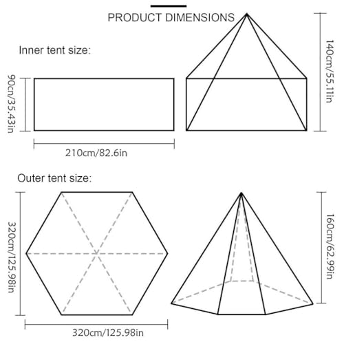 Carpa de Camping Instantánea para 2 Personas con Mosquitero Beige miniatura 3