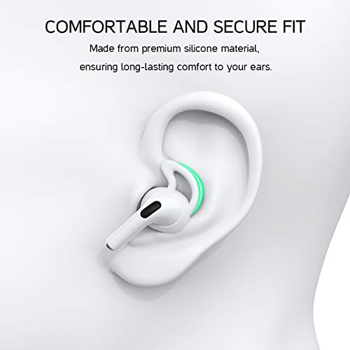 Wiki VALLEY Oorhaken voor Airpods Pro, 3 paar siliconen oordopjes, anti-verlies-oorhaken, compatibel met Apple Airpods… - Afbeelding 6