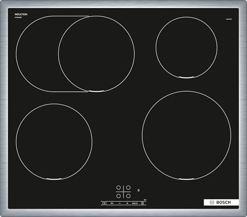 Bosch HBD675CS62, Backofen-Set, Einbau-Backofen 60 cm, HBG578BS3, Serie 6, Air Fry, Pyrolyse, Edelstahl & Induktionskochfeld 60 cm, PIF645BB5E, Serie 4, Touch Bedienung, PowerBoost, Bräterzone