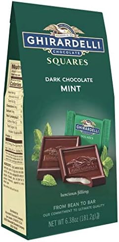Amazon Ghirardelli ギラデリ 正方形 ダークチョコレート ミント 181 2g Dark Mint Filled Chocolate Squares 6 38oz 海外直送品 並行輸入品 ギラデリ 板チョコ チョコバー 通販