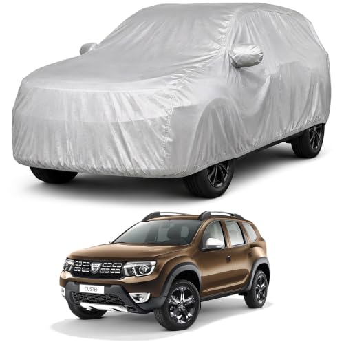 Image of Autofact Car Body Cover Compatible with Duster 2012-2024 | Custom Fit Car Cover | 100% Water-Resistant| Triple-Stitched Lightweight Fabric | Dustproof | Indoor & Outdoor Use | Elastic Bottom