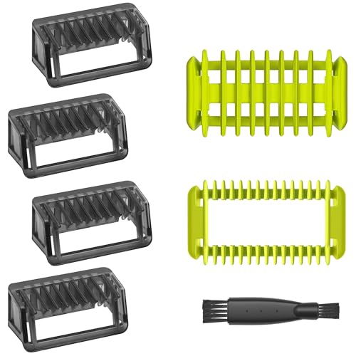 4 Zuecos para Recortadora 1/2/3/5mm 1 Zueco Cuerpo 1 protección Piel Compatible con OneBlade One Blade Pro QP2515 QP2530 QP2630 QP2734 QP2830 QP6510 PHONILLICO