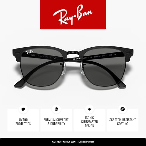 Image of Ray-Ban RB3016 Clubmaster Classic Square Sunglasses for Men for Women