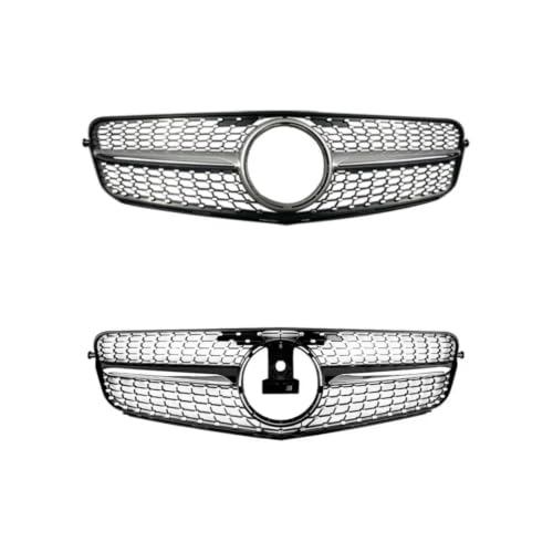 Grille de style diamant noir brillant pour Mercedes Classe C W204 2007-2014