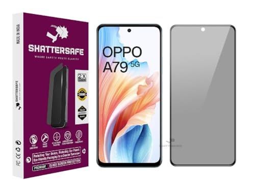 Image of Anti-Spy Privacy Tempered Glass Compatible For Oppo A79 5G [Pack of 1]. 9H Hardness, Anti-Scratch, Edge-to-Edge Protection With Easy Installation Kit & Case Friendly Fit.
