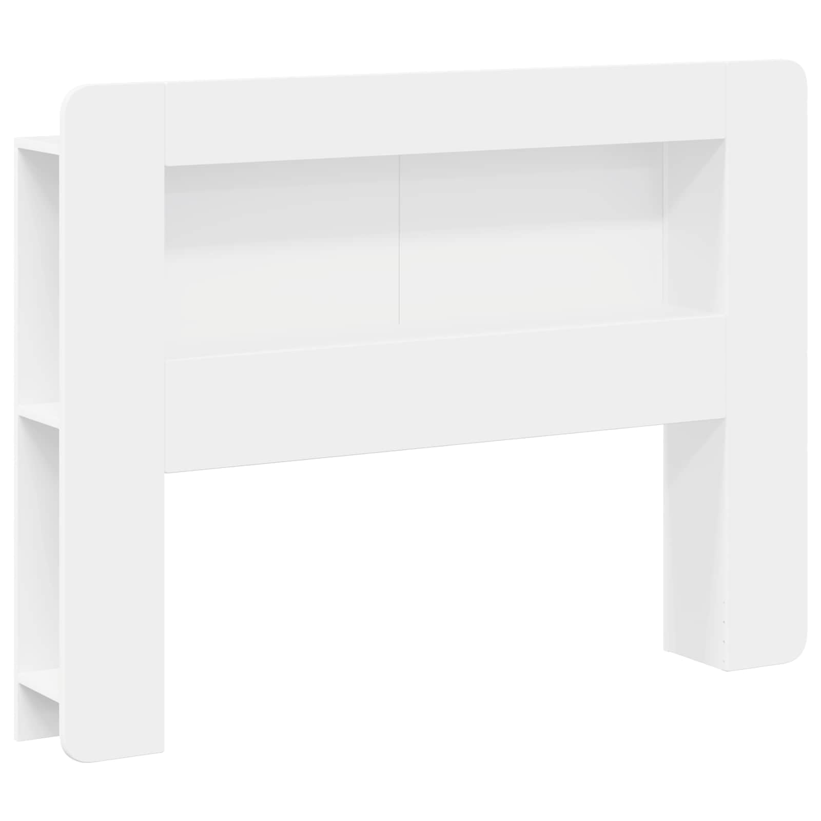 SYDE Tête de lit avec armoire et rangement, bois d'ingénierie
