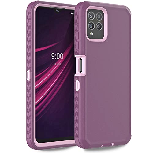 Coque T-Mobile Revvl 6 Pro 5G robuste 3 en 1 violette