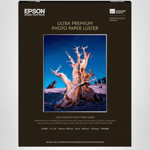 Epson Ultra Premium Photo Paper LUSTER (17x22 Inches, 25