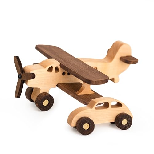 Busy Puzzle Montessori Wooden Airplane...