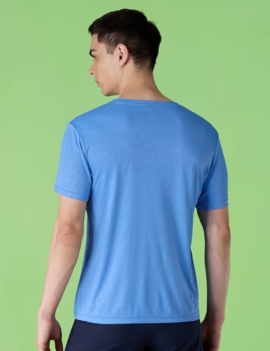 Image of Amazon Brand - Symbol Men's Active /Sports Tonal Printed T-Shirt | Round Neck | Regular Fit (Available in Plus Sizes)