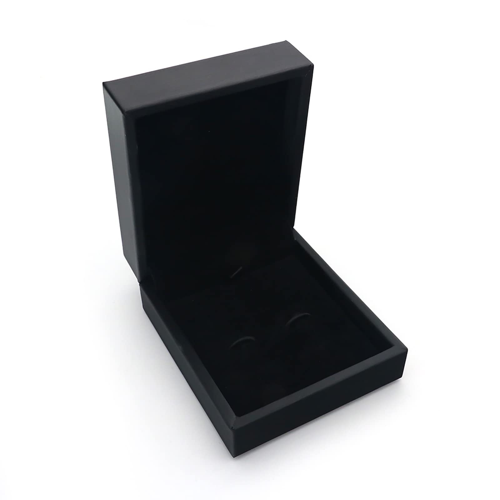 Boîte à boutons de manchette, boîte d'emballage pour hommes, boîte de présentation, boîtes de rangement pour boutons de manchette, pour affaires de mariage (Noir 7,4x8,5x3,8 cm) (Noir 7,4x8,5x3,8 cm)