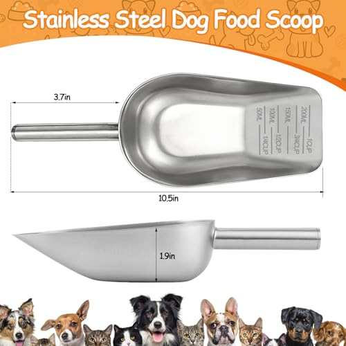 Cuchara medidora para mascotas de acero inoxidable - 50% de descuento