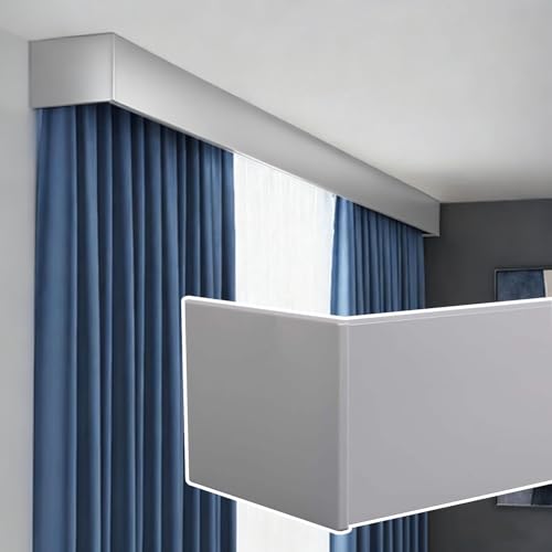 Cortina de doble barra de techo para salones elegantes y dormitorios modernos 2