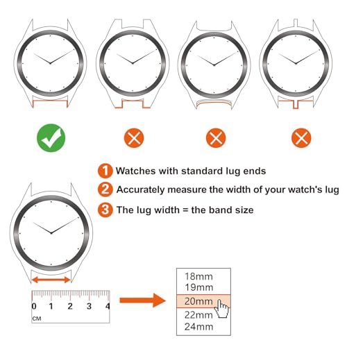 ANNEFIT Nylon Watch Strap for Men 18mm 19mm 20mm 22mm 24mm, Quick Release Military Watch Band with Heavy Duty Stainless Steel Buckle