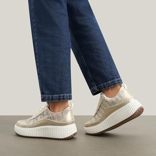 Image of DREAM PAIRS Women Chunky City Tweed Comfortable Casual Platform Fashion Sneaker