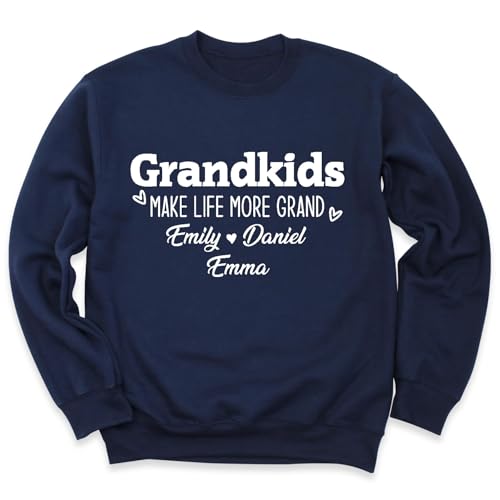 Grandma Shirt With Grandkids Names Sweatshirt, Nana Papa Sweatshirt, Granny Shirt, Gift For Grandma, Personalized Grandkids Sweatshirt, Christmas Nana Papa Gift Shirt, Grandkids Custom Shirt3