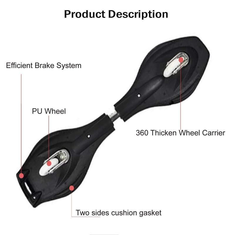 Image of Wave Board Skate Board with Carry Bag | LED Flash Colorful Lights in Wheels | for Outdoor for Kids |Skates for Kids,Plastic Card, DIY Arts Craftfor Children