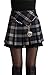 Chouyatou Women's A-Line Plaid Wool Blend Pleated Skirt Side Zipper