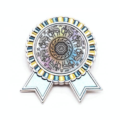 Broche éléphant grand cercle en métal taille M idée cadeau original
