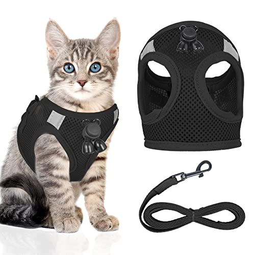 Cat Harness Leash for Kitten Puppy: Escape Proof Cute Pet Vest Harnesses for Small Dog Cat | Adjustable Soft Kitty…