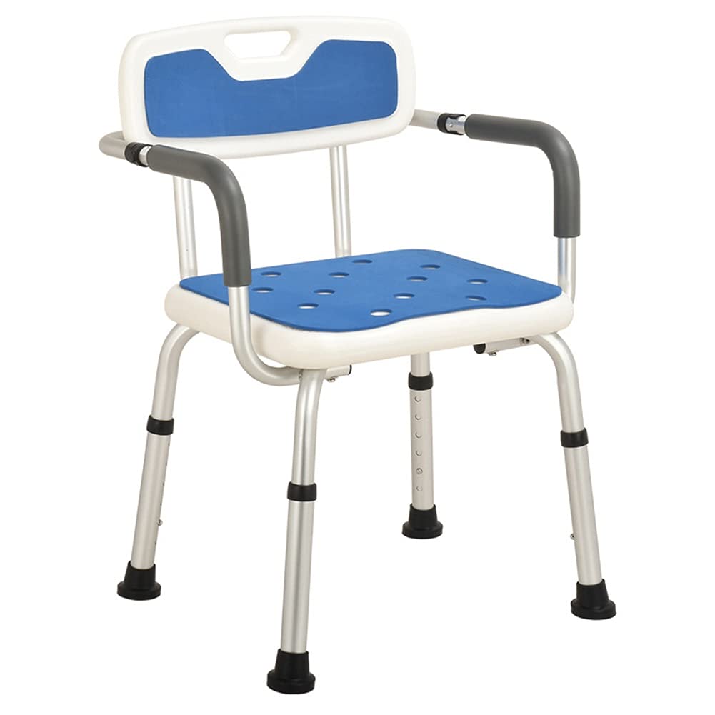 Taburete de Ducha Sillas de Ducha para Personas Mayores, Silla de Ducha para Personas Mayores de Trabajo Pesado con Respaldo, Asistencia de Altura Ajustable, Personas Mayores y Tabu