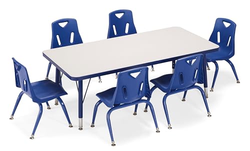 Image of Jonti-Craft Berries 8126JC1003 Stacking Chair with Powder-Coated Legs, 16 inch Height, Blue