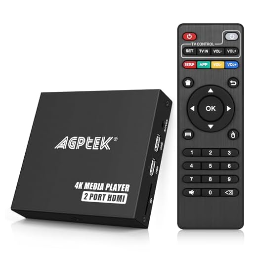 1080P Media Player with Dual HDMI Outpus, Portable MP4 Player for Video/Photo/Music Support USB Drive/SD Cards/HDD - HDMI/AV/VGA Output