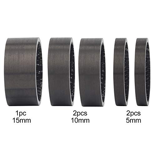 image for SkyTened Bike Carbon Fiber Headset Spacer, Handlebar Stem Spacers Kit 