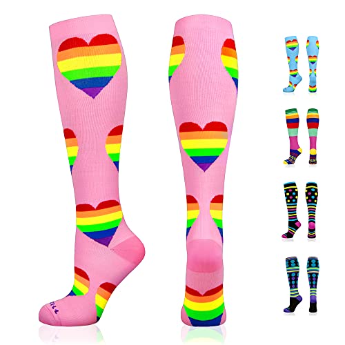 Image of NEWZILL Medical Compression Socks for Women & Men, 20-30 mmHg Knee-High Support for Circulation, All-Day Comfort for Work Travel Running Cycling and Fitness